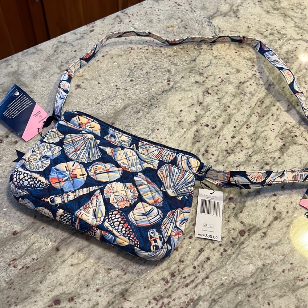 NWT Vera Bradley Little Hipster Morning Shells Purse Coastal